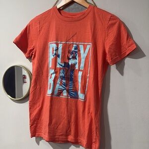 Boys "Play Ball" Orange Shirt Size Large